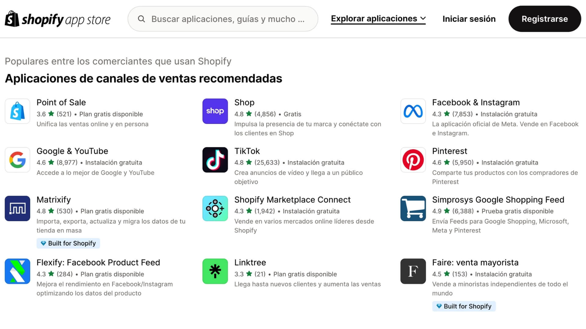 Shopify Canales de Venta