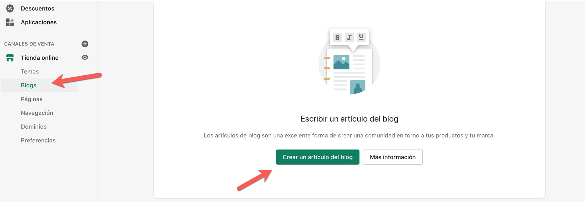 Shopiffy Blog Control ¿Cómo hacer un blog en Shopify? Instrucciones paso a paso