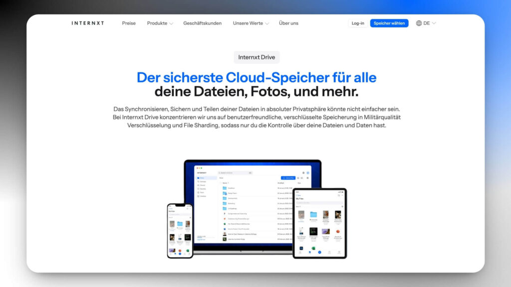Internxt Drive Cloud Speicher