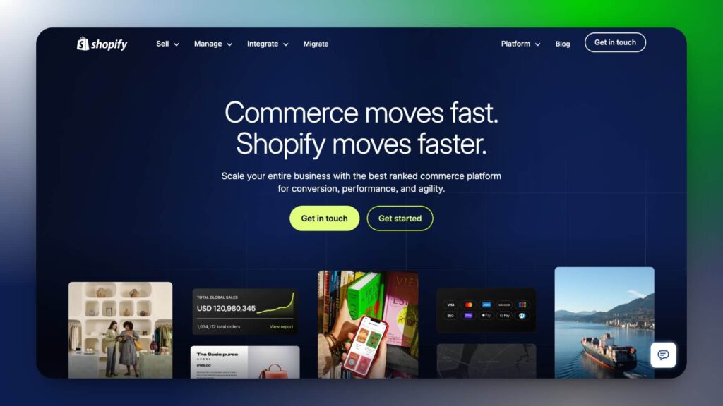 Shopify Plus homepage