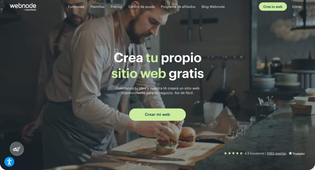 Creador web gratis de Webnode