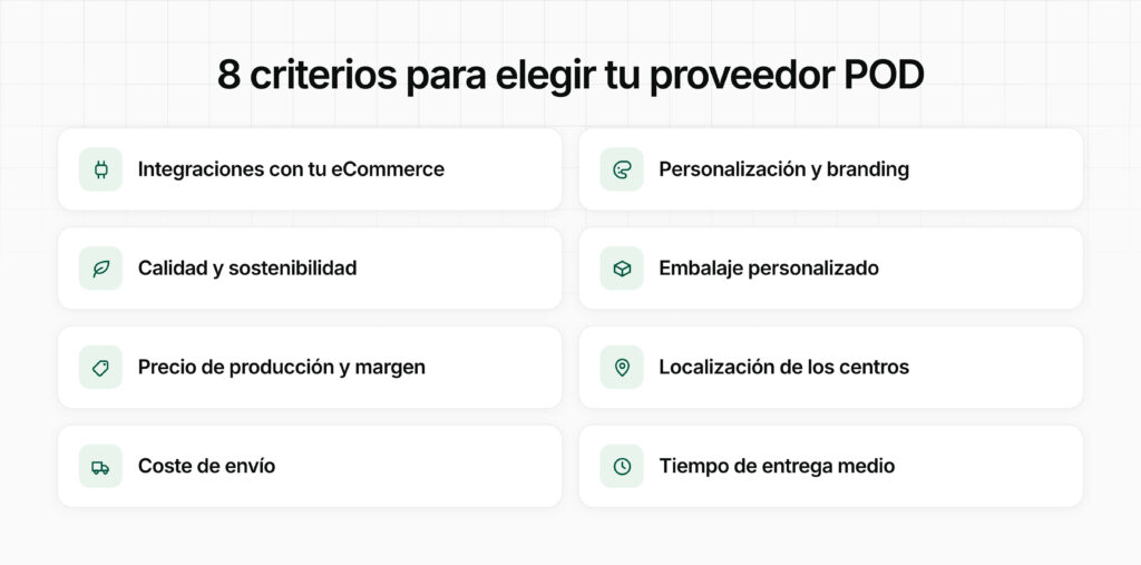Criterios elegir empresa Print on Demand