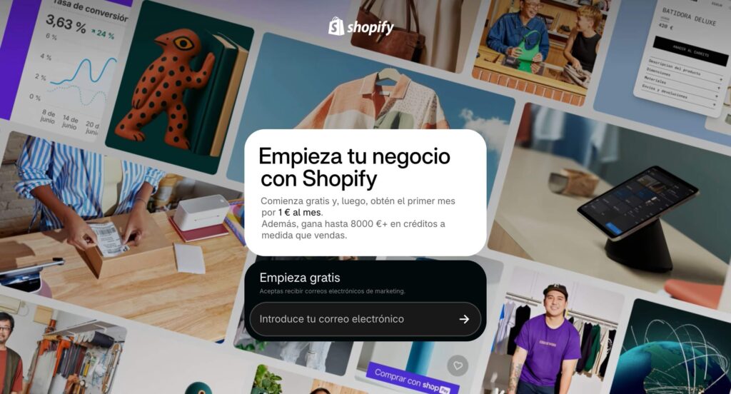 Registro en Shopify
