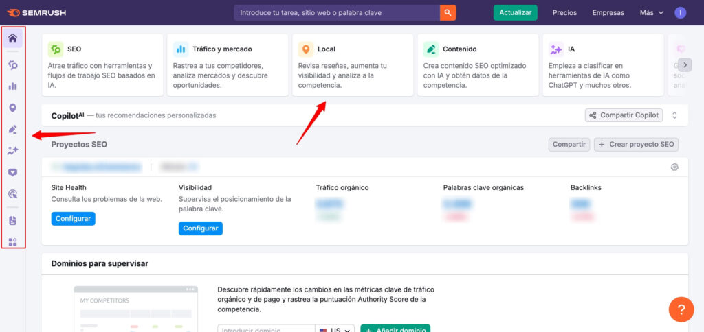 Semrush Dashboard
