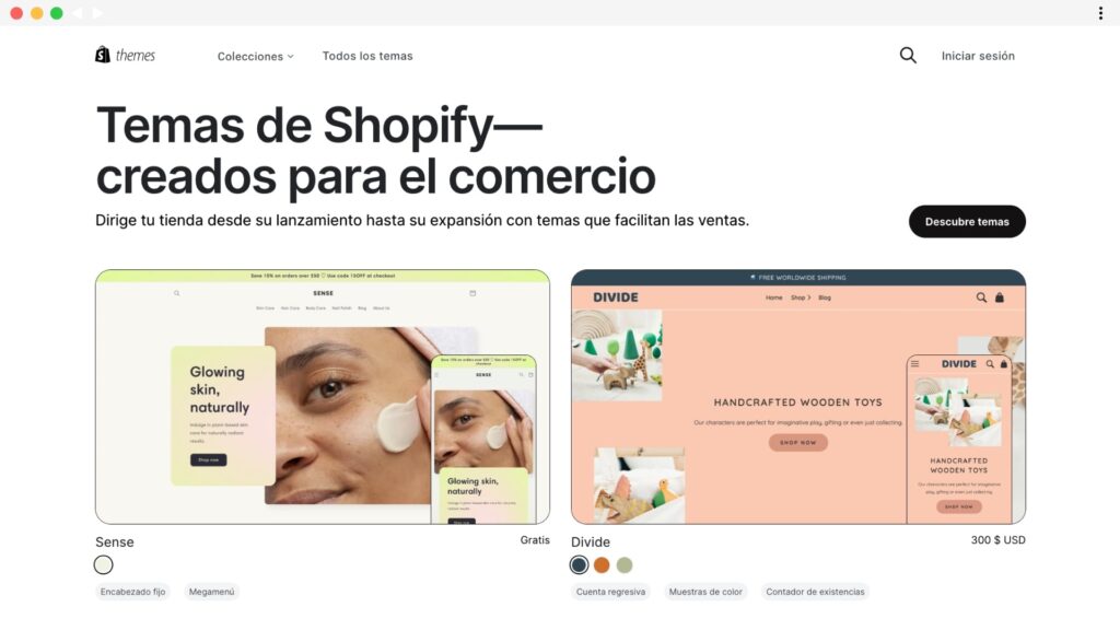 temas shopify