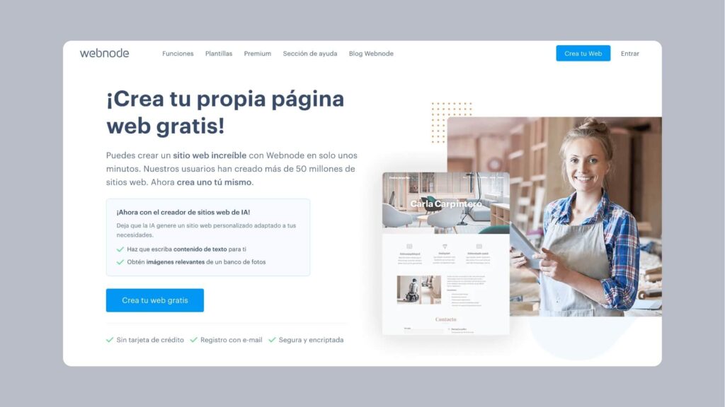 Webnode paginas web