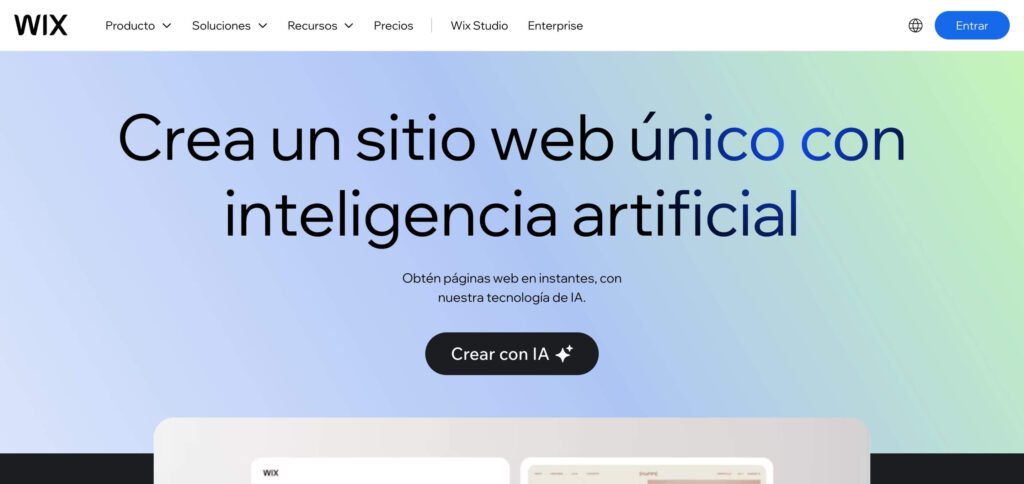 Creador de sitios web con IA de Wix