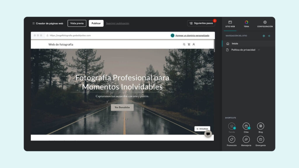 Editor GoDaddy