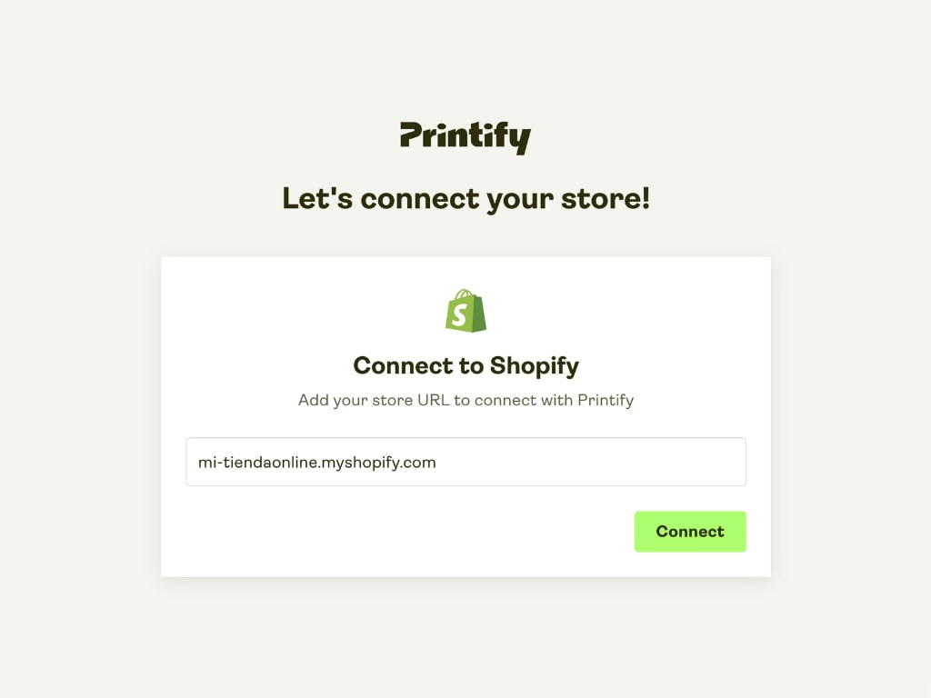 Conectar Shopify con Printify