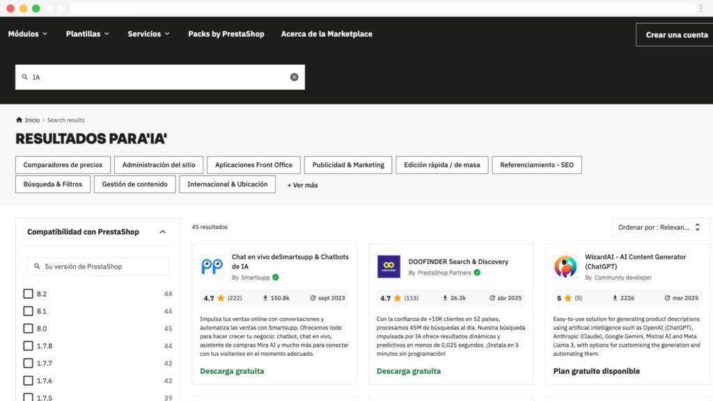 IA PrestaShop Addons