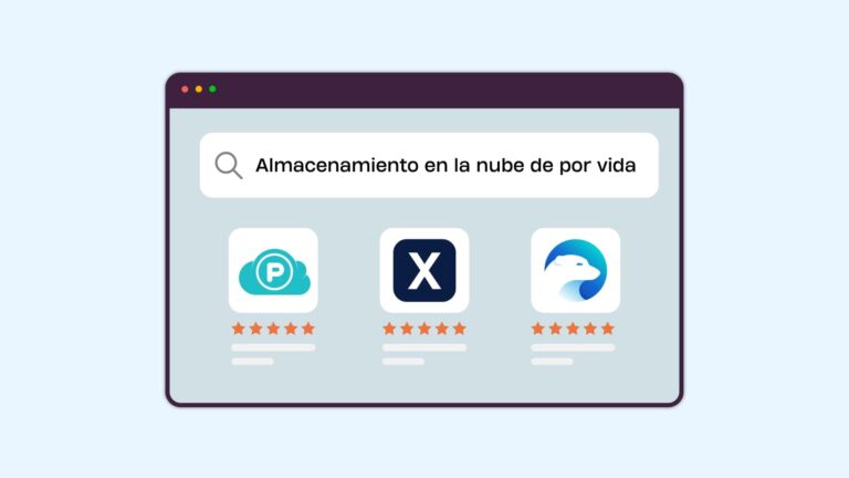 Almacenamiento en la nube de por vida