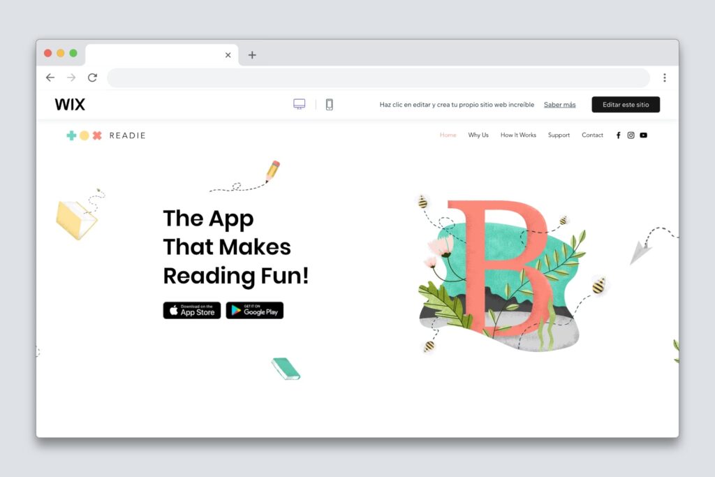 Plantilla Wix landing page