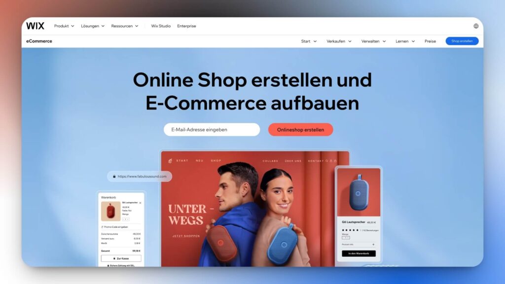 Online Shop erstellen von Wix