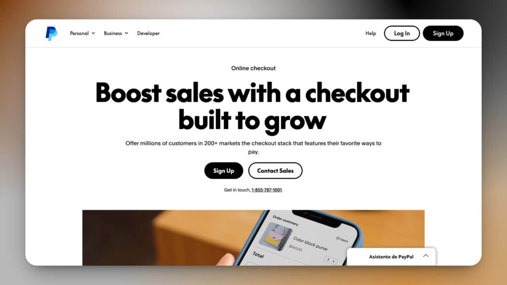 PayPal checkout gateway