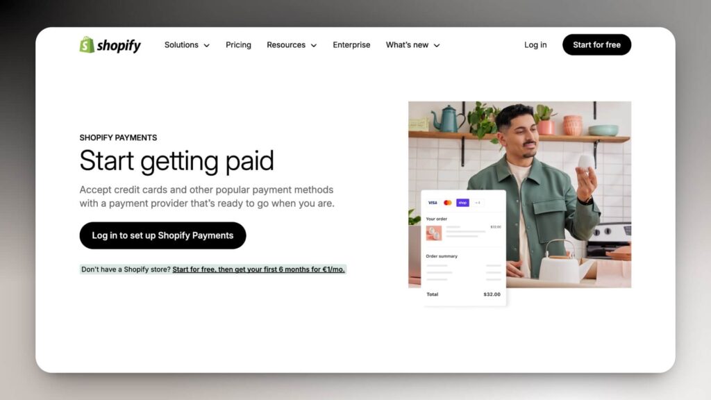 Shopify Payments ecommerce gateway
