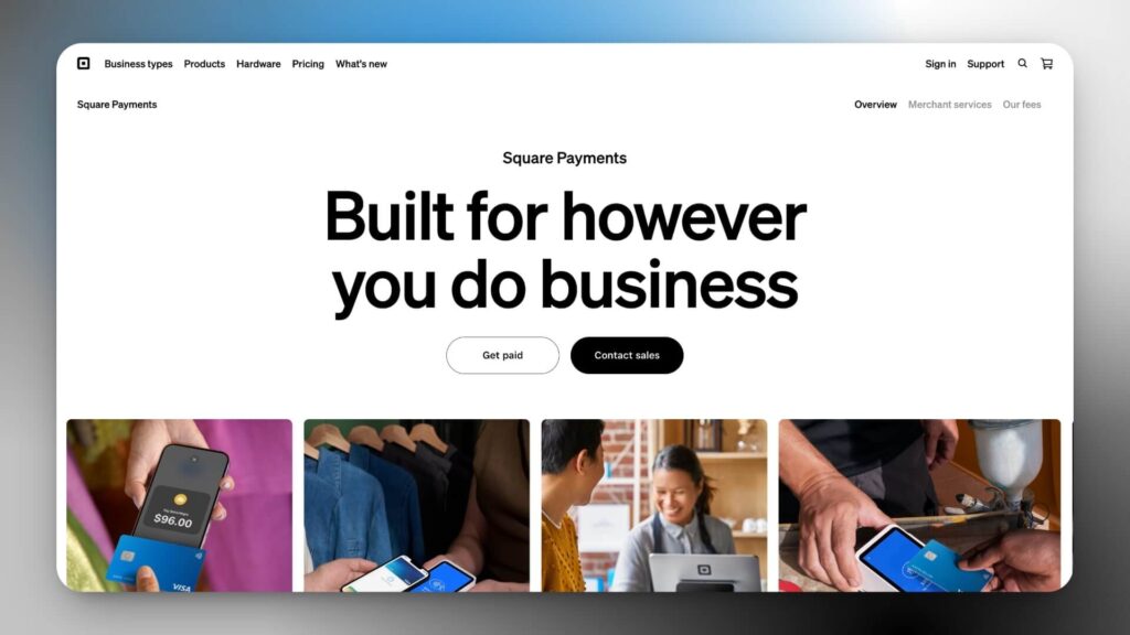 Square payment gateway