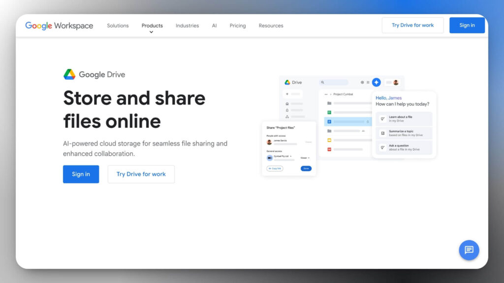 Google Drive iCloud alternative