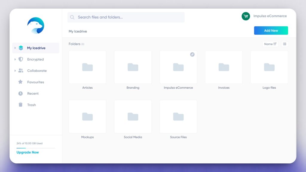 Icedrive Cloud Speicher