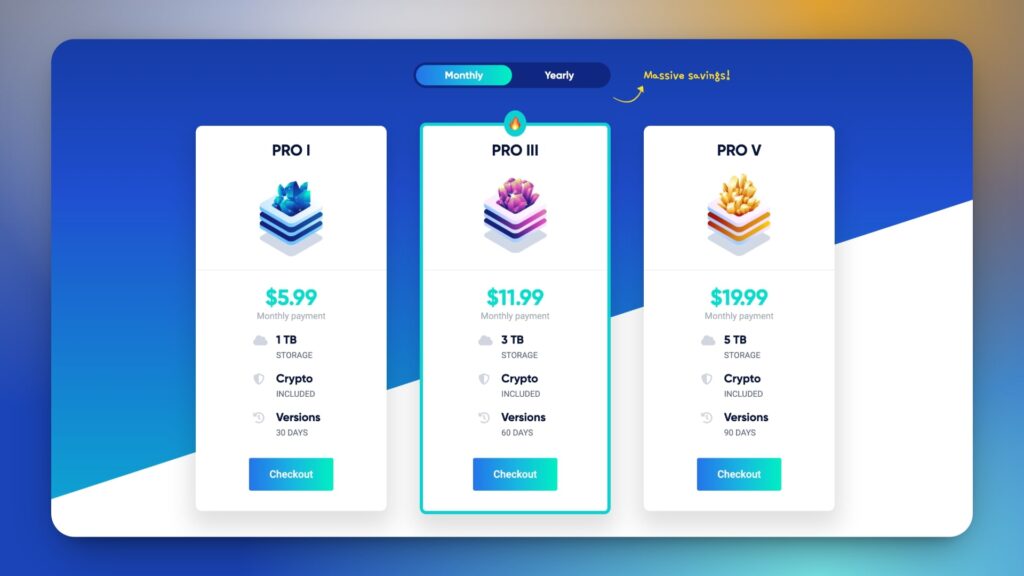 Icedrive Pricing and plans