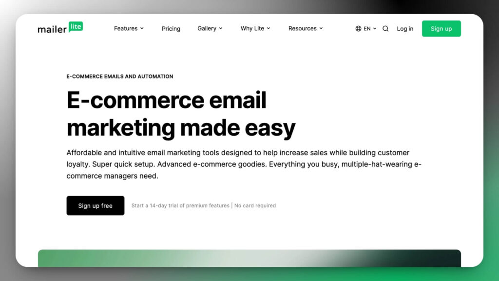 MailerLite für Shopify
