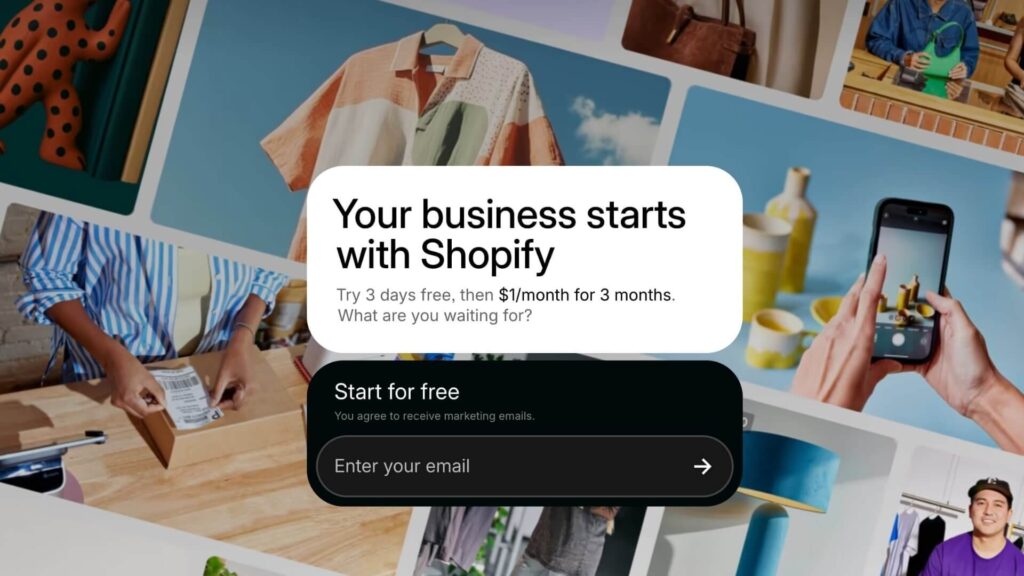 Shopify 1 dollar 3 months