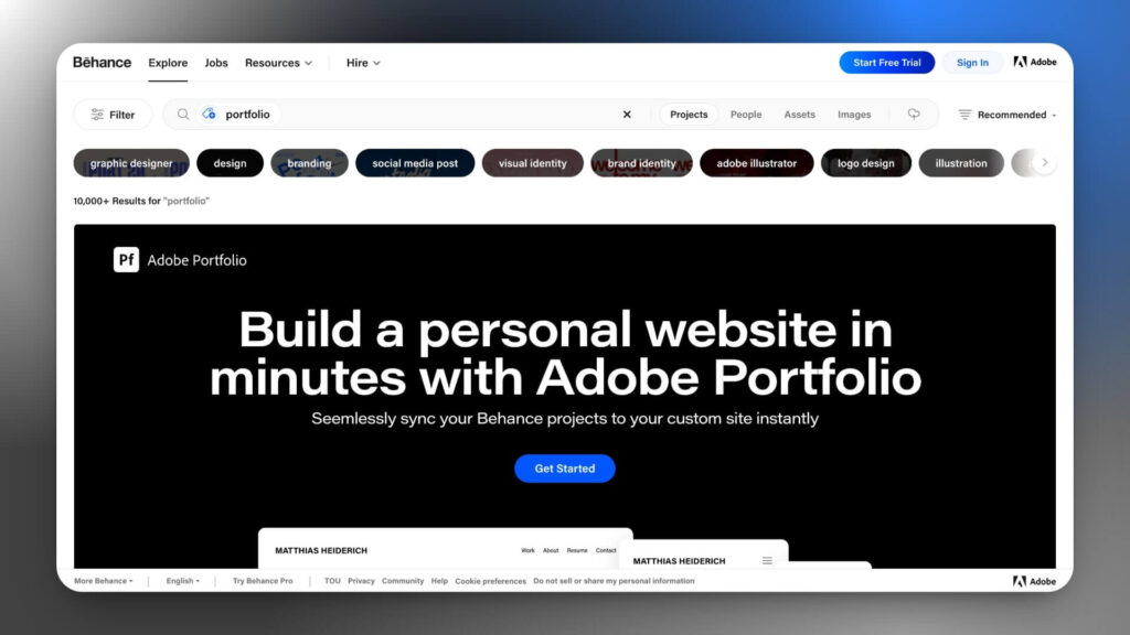 Behance Portafolio Projects