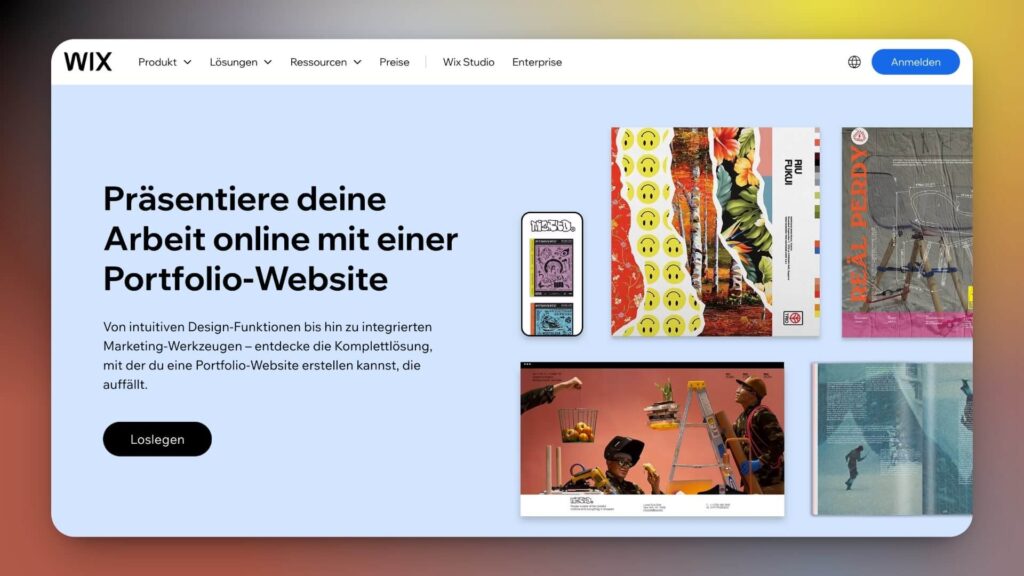 Digitales Portfolio Wix