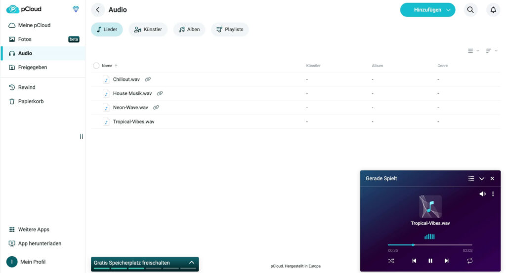 pCloud Audio Player