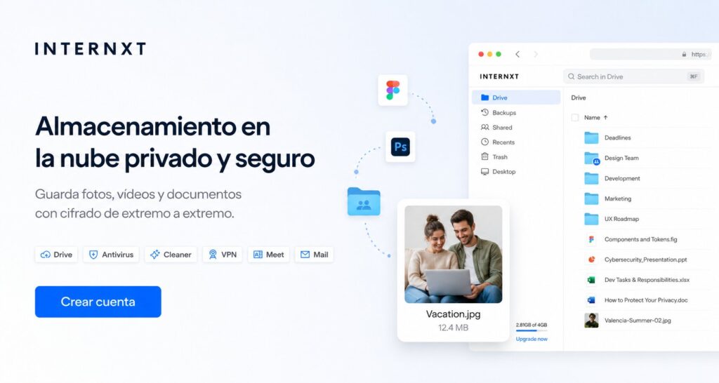 Internxt Lifetime Almacenamiento en la nube