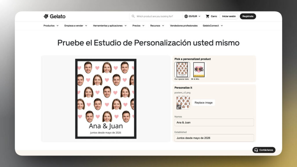 Gelato Personalization Studio Tool for San Valentin