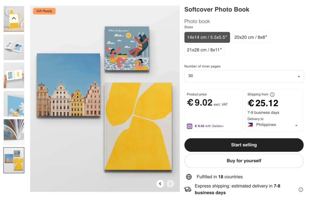 Personalized photo book Gelato