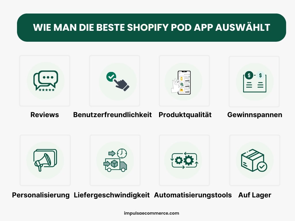 Wie man die beste shopify POD app auswahlt