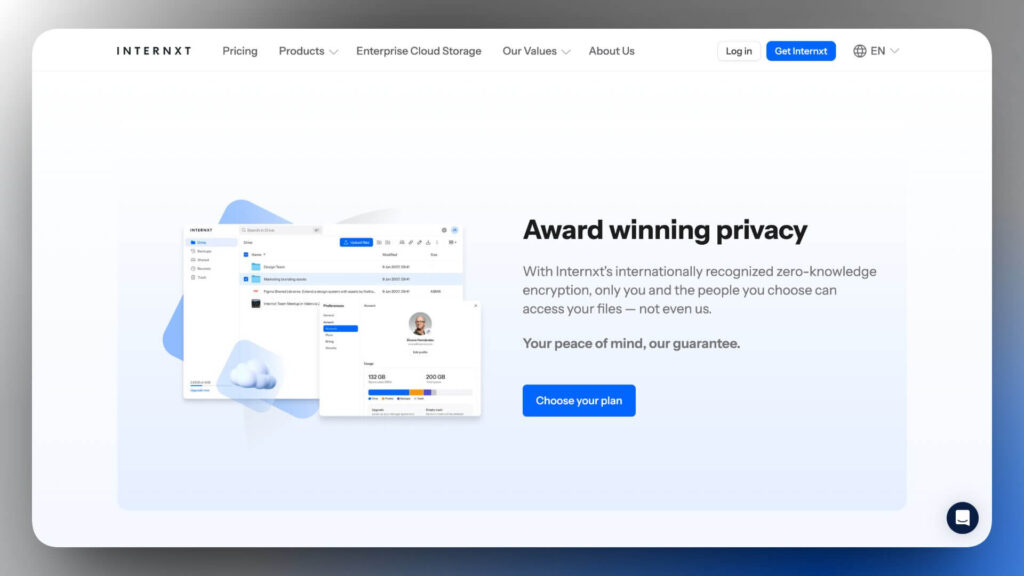 Internxt Best Encrypted Cloud Storage