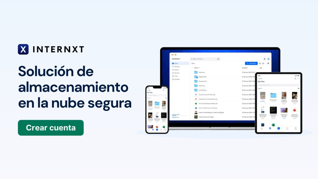 Internxt Almacenamiento en la nube de por vida seguro