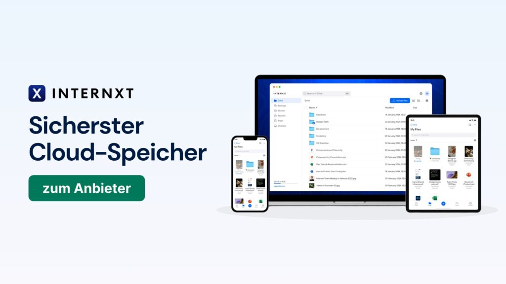 Internxt Sicherster Cloud Speicher