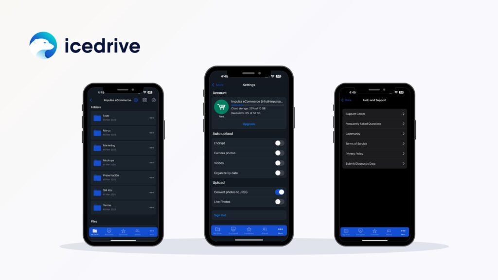 Icedrive Infertaz App Movil