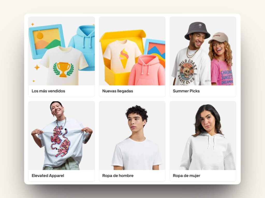Catalogo de productos de Gelato Print on Demand