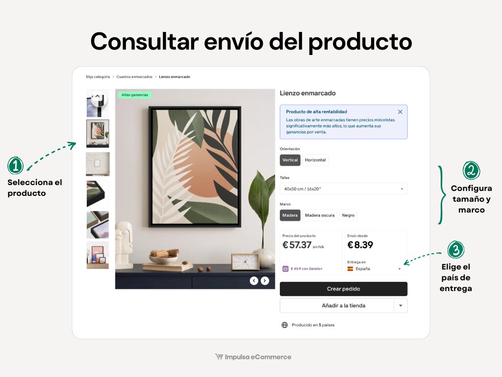 Envio producto Gelato Print on Demand