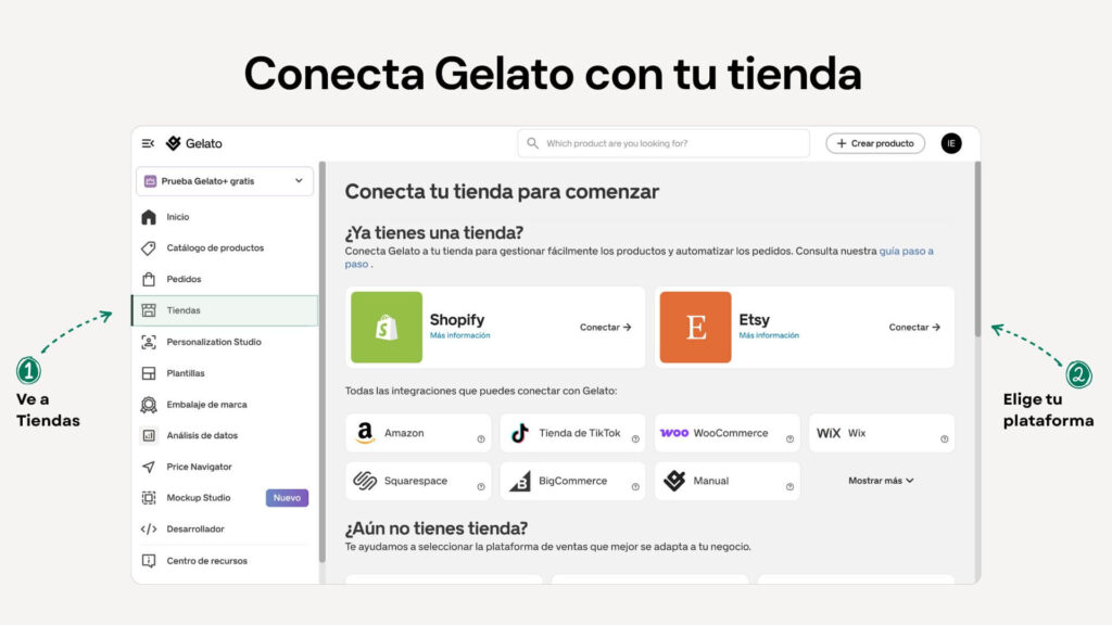 Integracion Gelato Plataforma eCommerce